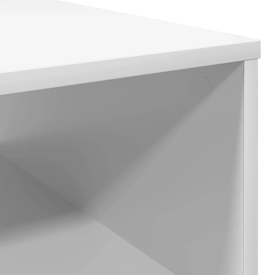 Table basse avec tiroir Blanc 95 x 55 x 31 cm Bois d'ingénierie - 10
