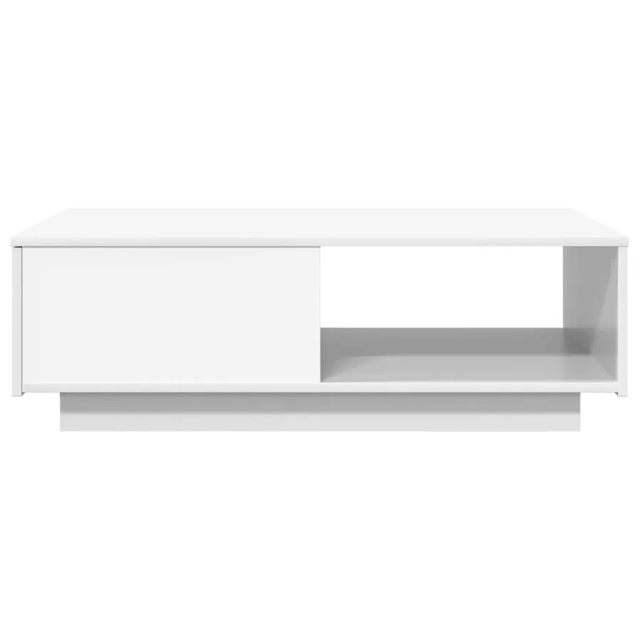 Table basse avec tiroir Blanc 95 x 55 x 31 cm Bois d'ingénierie - 6