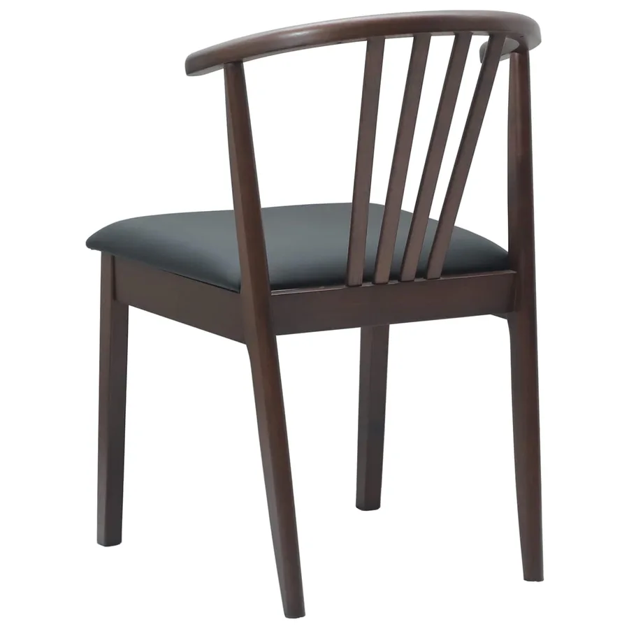 Chaise de salle à manger 2 pcs Marron clair et noir - 7