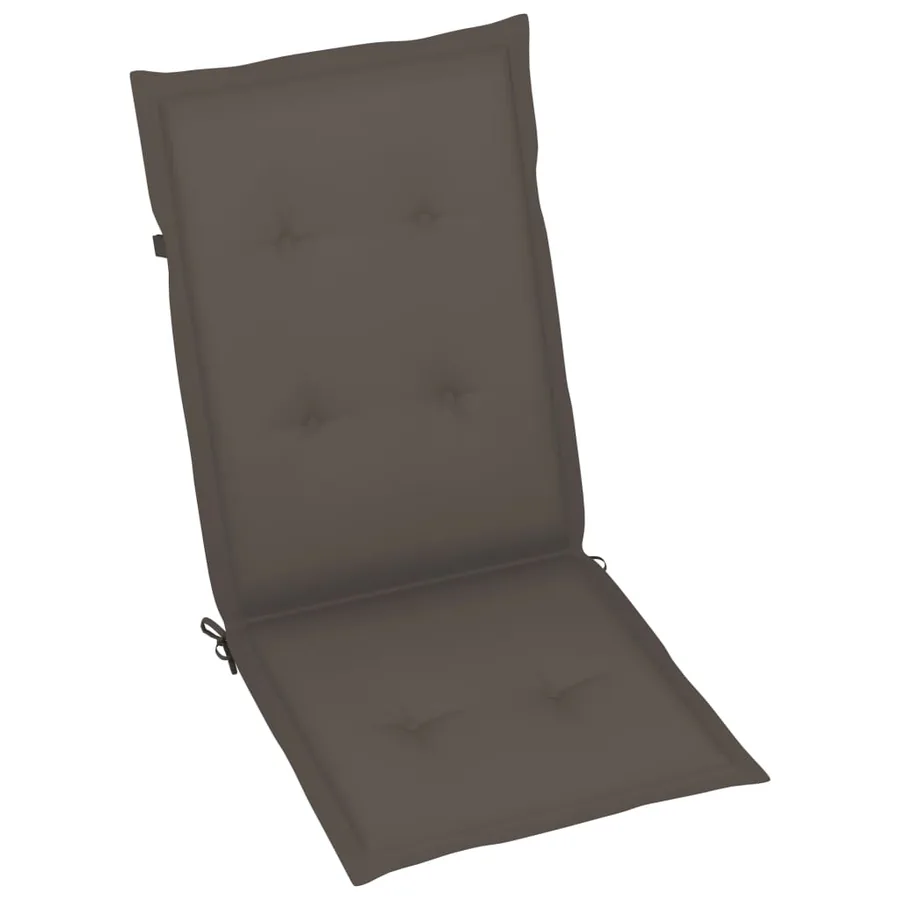 Chaises pliables de jardin lot de 3 avec coussins Bois d'acacia - 7