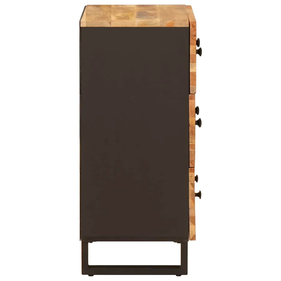 Buffet 2 pcs Marron 60 x 33 x 75 cm Bois de mangue massif - 5
