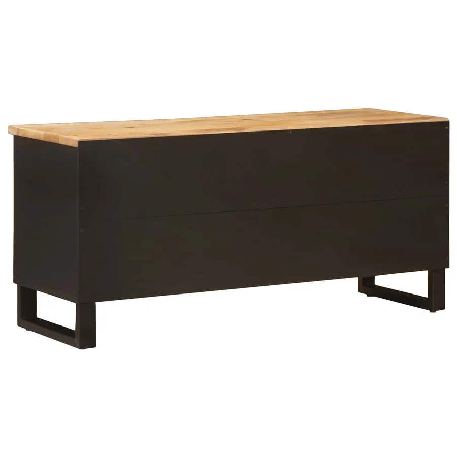 Meuble TV Marron 100 x 33 x 46 cm Bois de mangue massif - 5