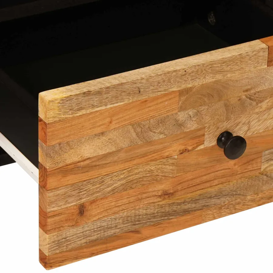 Meuble TV Marron 100 x 33 x 46 cm Bois de mangue massif - 7