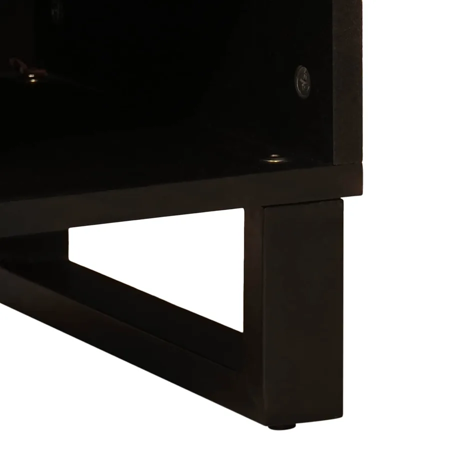 Meuble TV Marron 100 x 33 x 46 cm Bois de mangue massif - 8