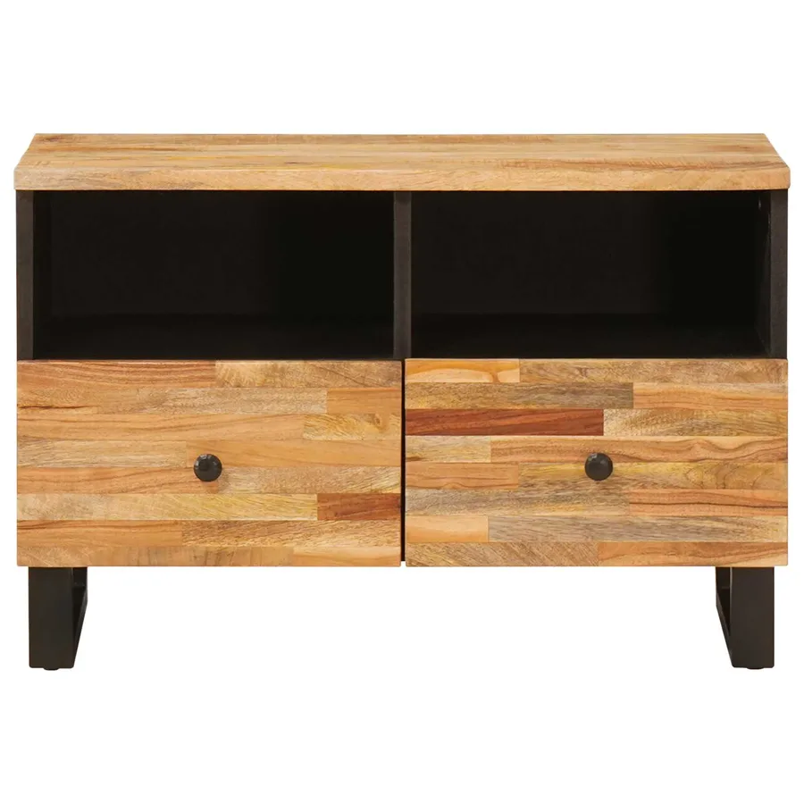 Meuble TV Marron 70 x 33 x 46 cm Bois de mangue massif - 3
