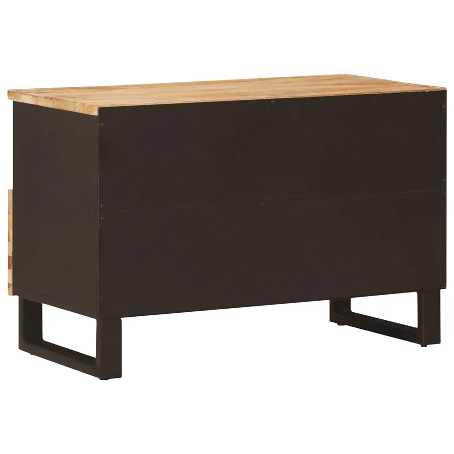 Meuble TV Marron 70 x 33 x 46 cm Bois de mangue massif - 5