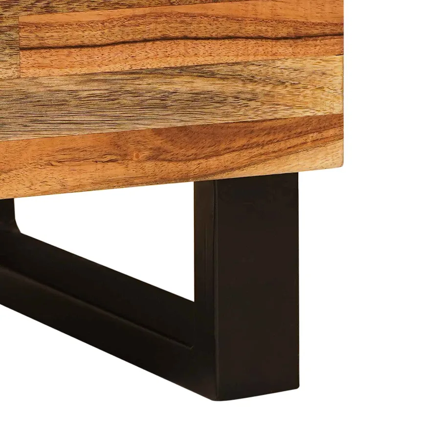 Meuble TV Marron 70 x 33 x 46 cm Bois de mangue massif - 8
