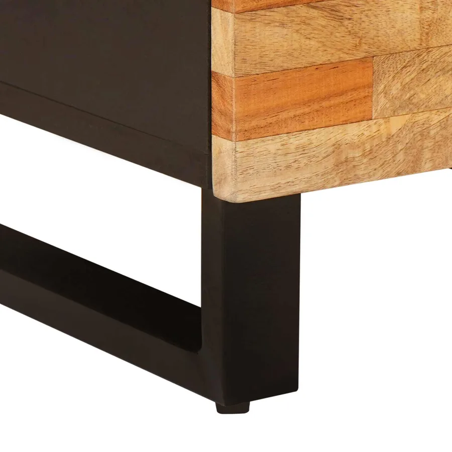 Meuble d'appoint Marron 40 x 33 x 75 cm Bois de mangue massif - 8