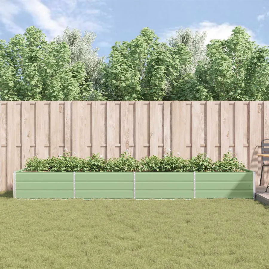Jardinière Vert pastel 385 x 100 x 45 cm Acier galvanisé - 4