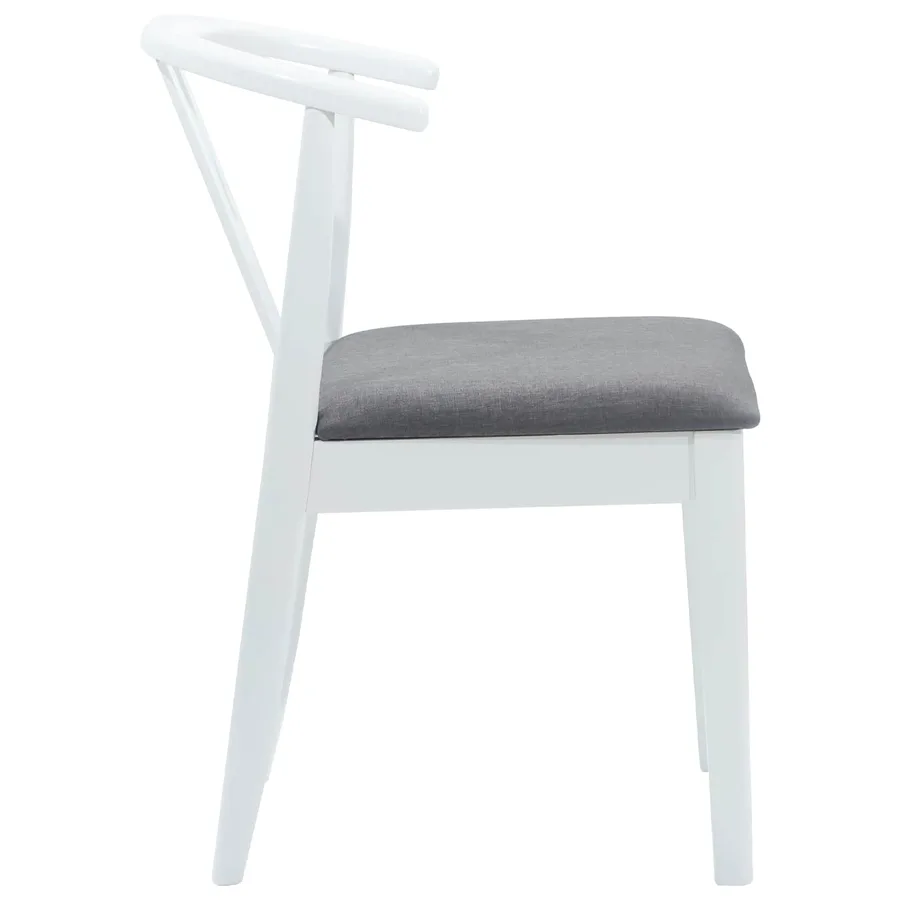 Chaise de salle à manger 2 pcs Blanc et Gris - 6