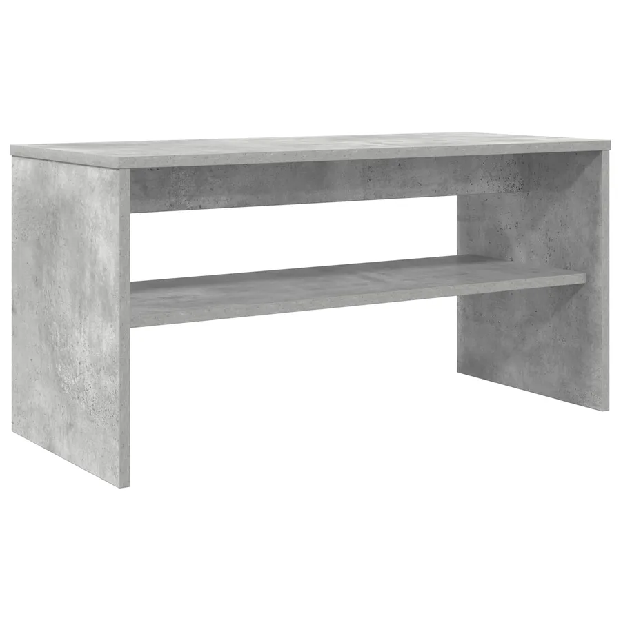 Meuble TV Gris béton 80 x 35 x 40 cm Bois d'ingénierie - 2