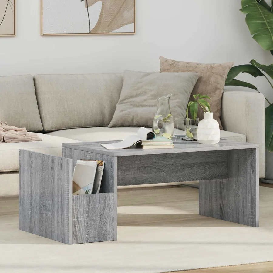 Table basse Gris Sonoma 90 x 45 x 35 cm Bois d'ingénierie