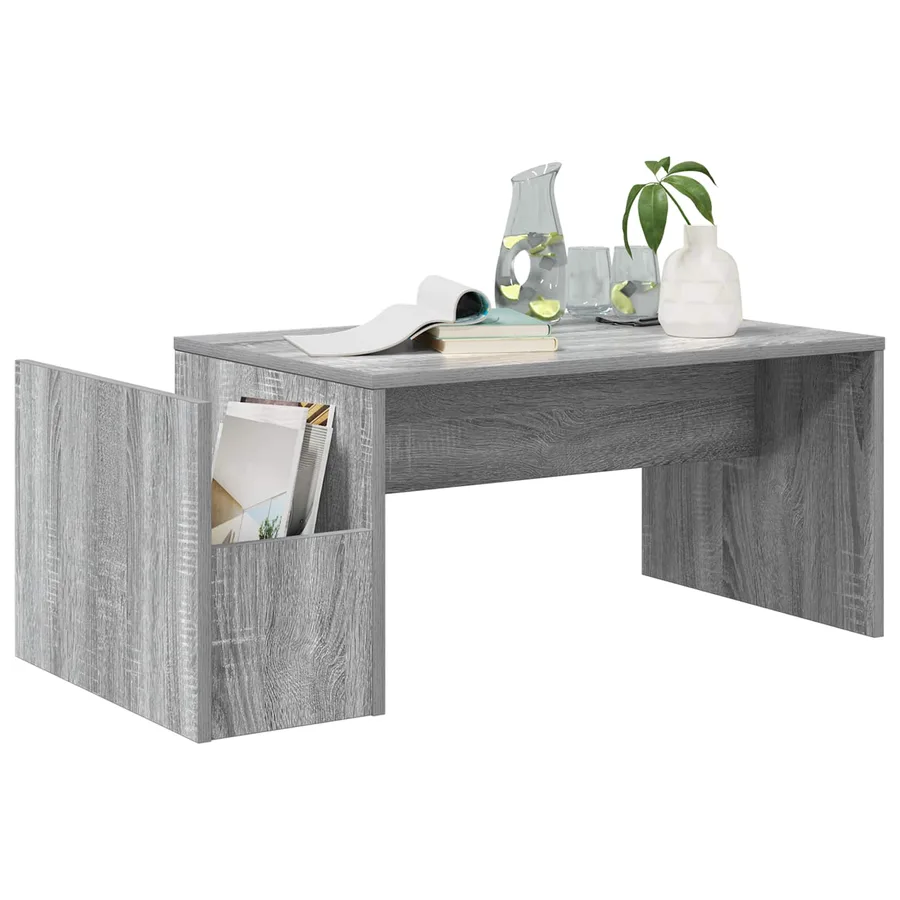 Table basse Gris Sonoma 90 x 45 x 35 cm Bois d'ingénierie - 3