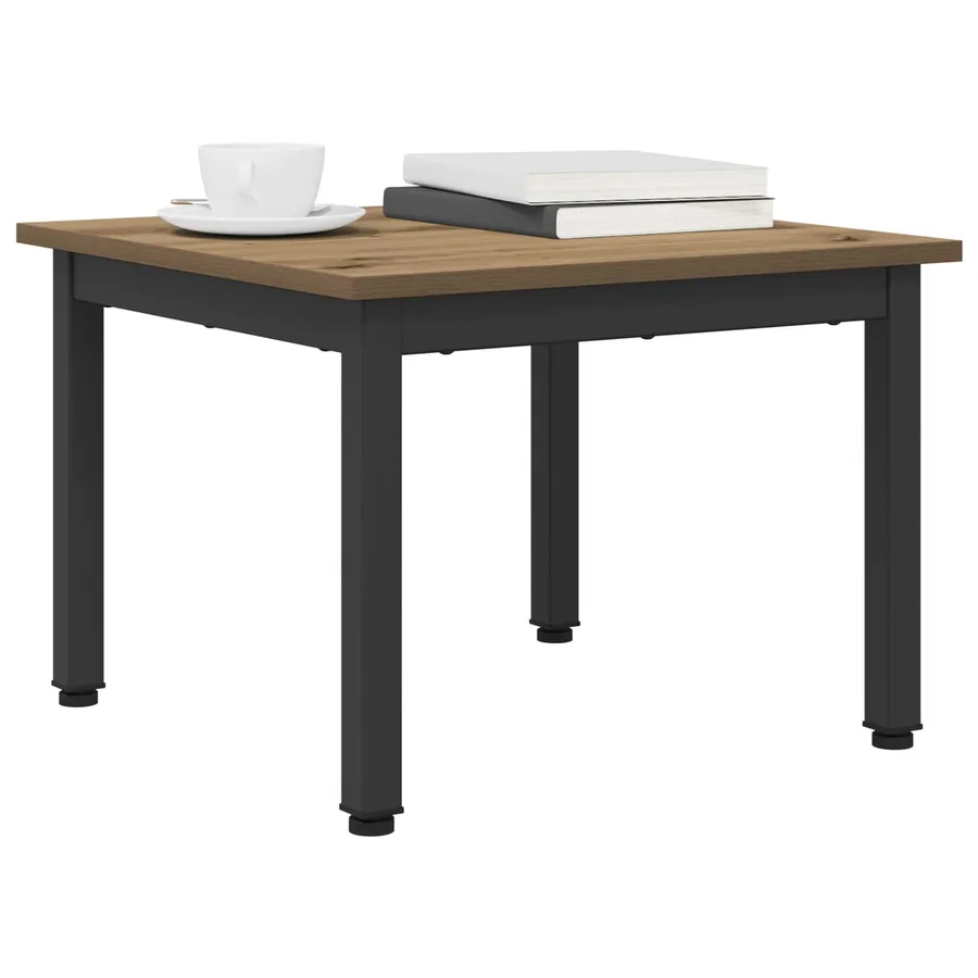 Table basse Chêne artisan 50 x 50 x 36 cm Bois d'ingénierie - 3
