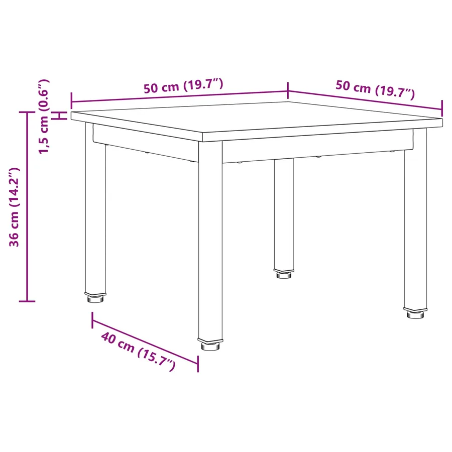Table basse Gris Sonoma 50 x 50 x 36 cm Bois d'ingénierie - 11