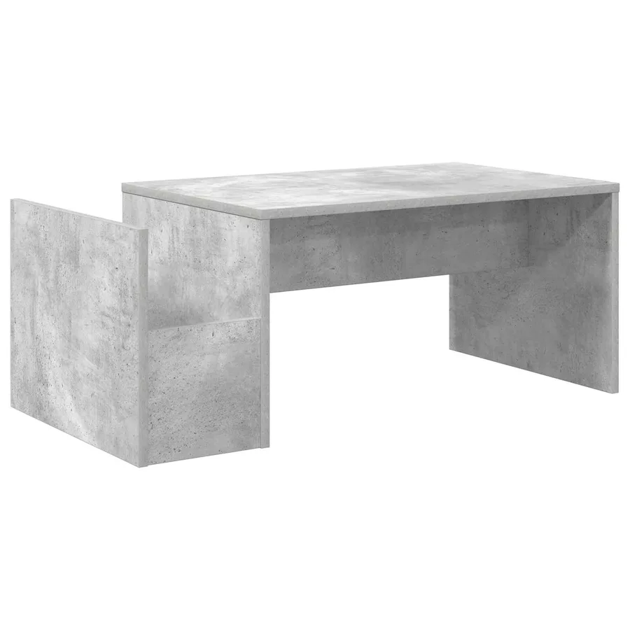 Table basse Gris béton 90 x 45 x 35 cm Bois d'ingénierie - 2
