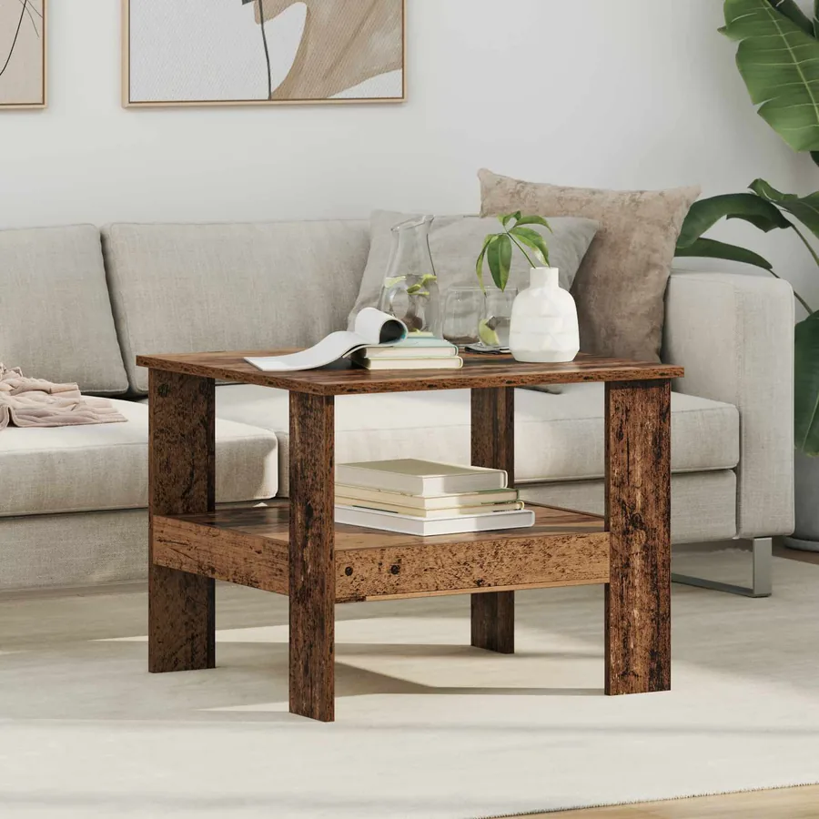 Table basse Bois ancien 57 x 55 x 45 cm Bois d'ingénierie