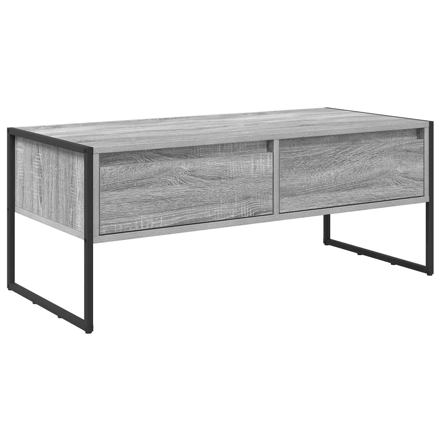 Table basse Gris Sonoma 100 x 46 x 40 cm Bois d'ingénierie - 2