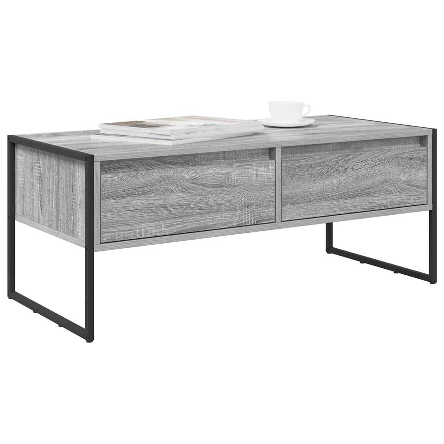 Table basse Gris Sonoma 100 x 46 x 40 cm Bois d'ingénierie - 3