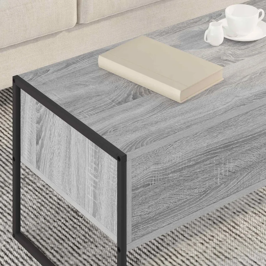 Table basse Gris Sonoma 100 x 46 x 40 cm Bois d'ingénierie - 4