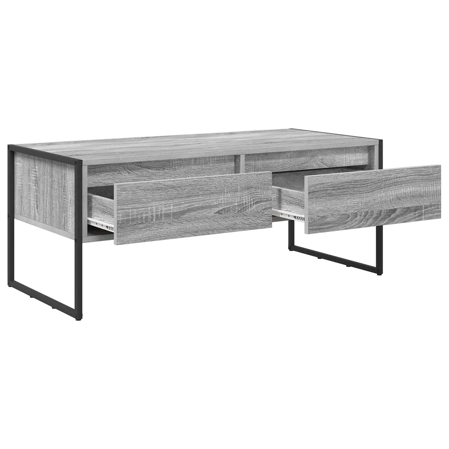 Table basse Gris Sonoma 100 x 46 x 40 cm Bois d'ingénierie - 5