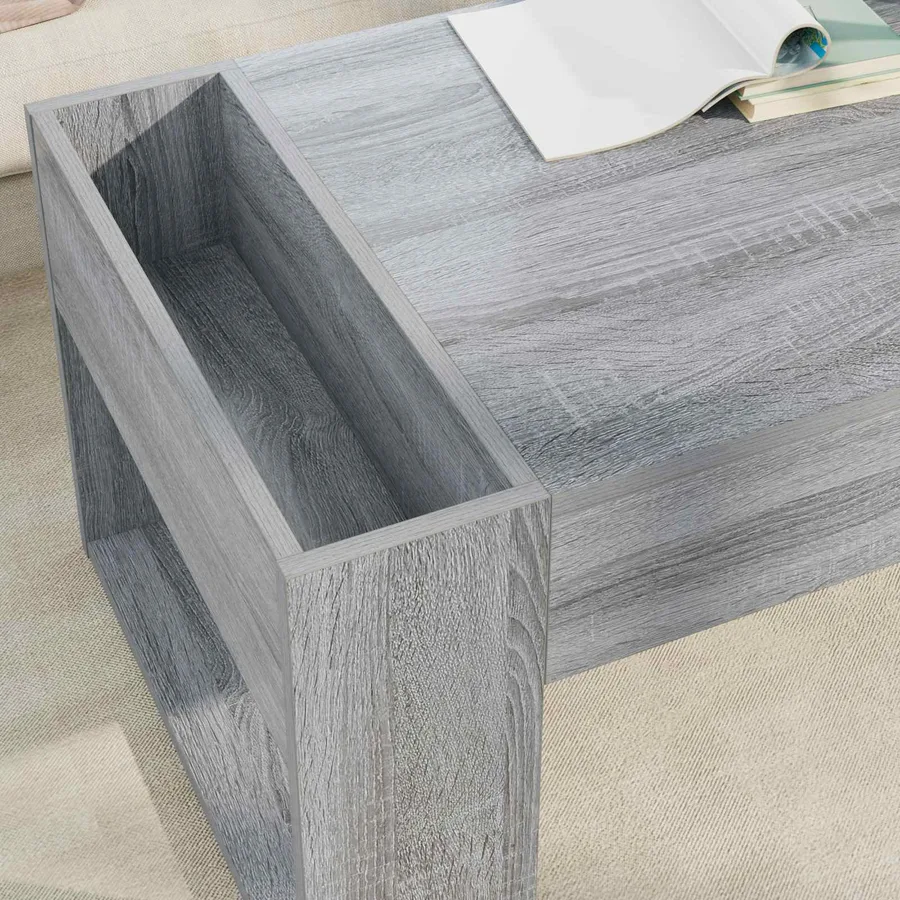 Table basse Gris Sonoma 110 x 50 x 41 cm Bois d'ingénierie - 4
