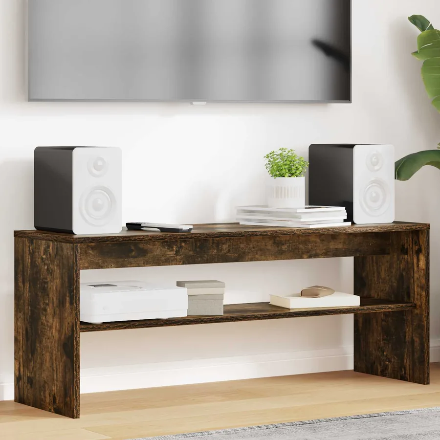 Meuble TV Chêne fumé 100 x 30 x 40 cm Bois d'ingénierie