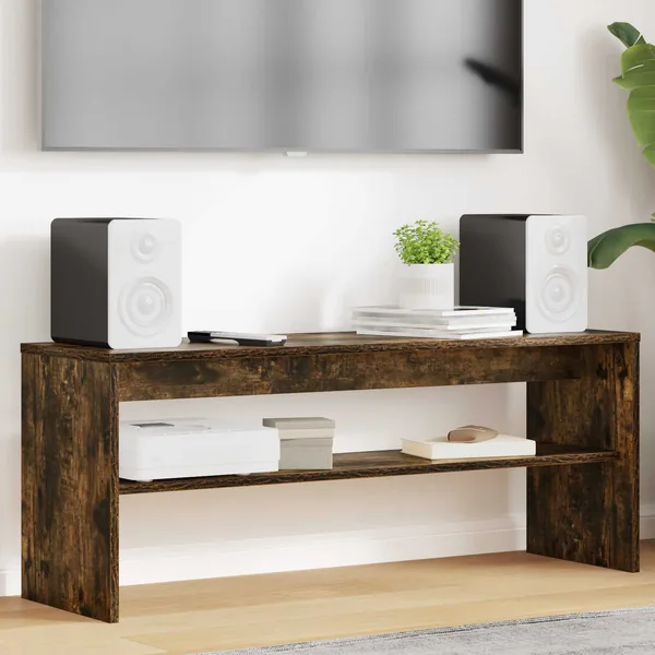Meuble TV Chêne fumé 100 x 30 x 40 cm Bois d'ingénierie