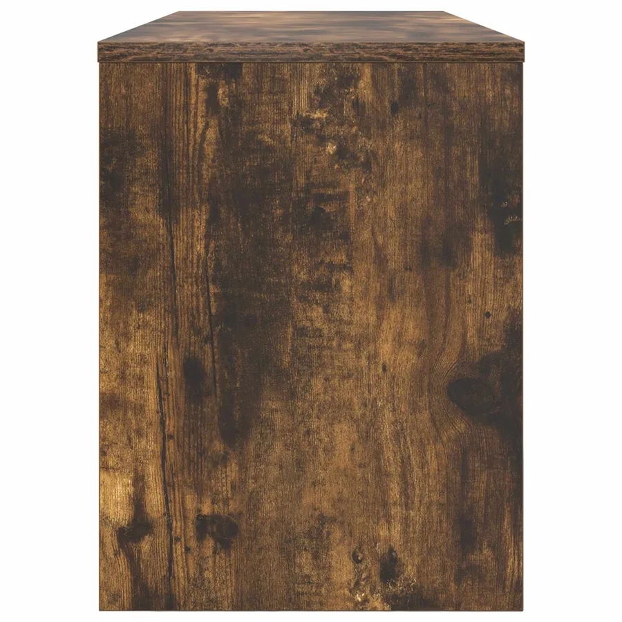 Meuble TV Chêne fumé 100 x 30 x 40 cm Bois d'ingénierie - 6