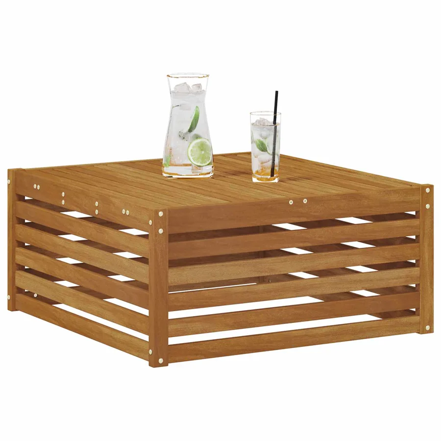 Table de jardin Bois d'Acacia Massif Naturel 79 x 79 x 37 cm - 3