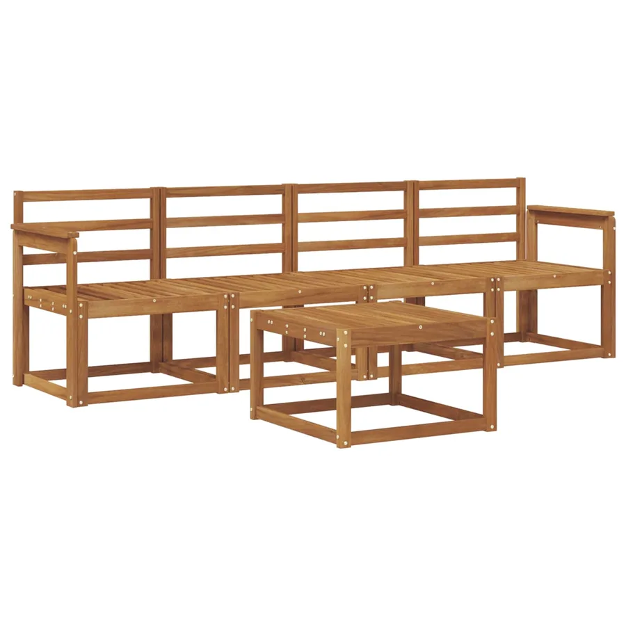 Ensemble de canapés d'extérieur 5 pcs Naturel - 2