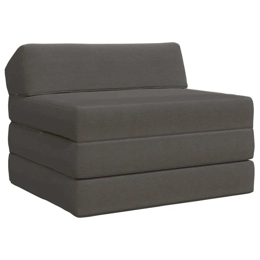 Canapé-lit pliable Gris foncé 200 x 70 x 10 cm