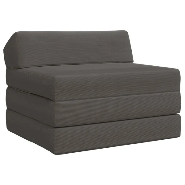 Canapé-lit pliable Gris foncé 200 x 70 x 10 cm