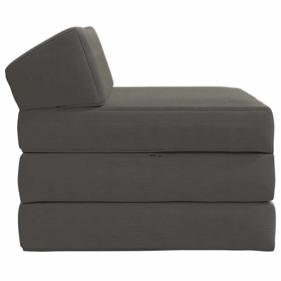 Canapé-lit pliable Gris foncé 200 x 70 x 10 cm - 3