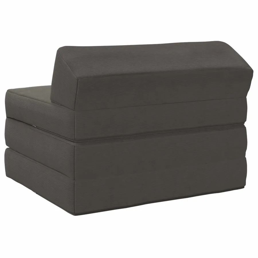 Canapé-lit pliable Gris foncé 200 x 70 x 10 cm - 4