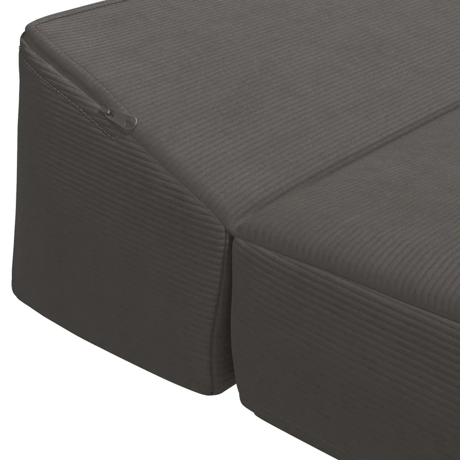 Canapé-lit pliable Gris foncé 200 x 70 x 10 cm - 5