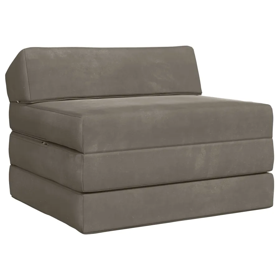 Canapé-lit pliable Gris clair 200 x 70 x 10 cm Velours