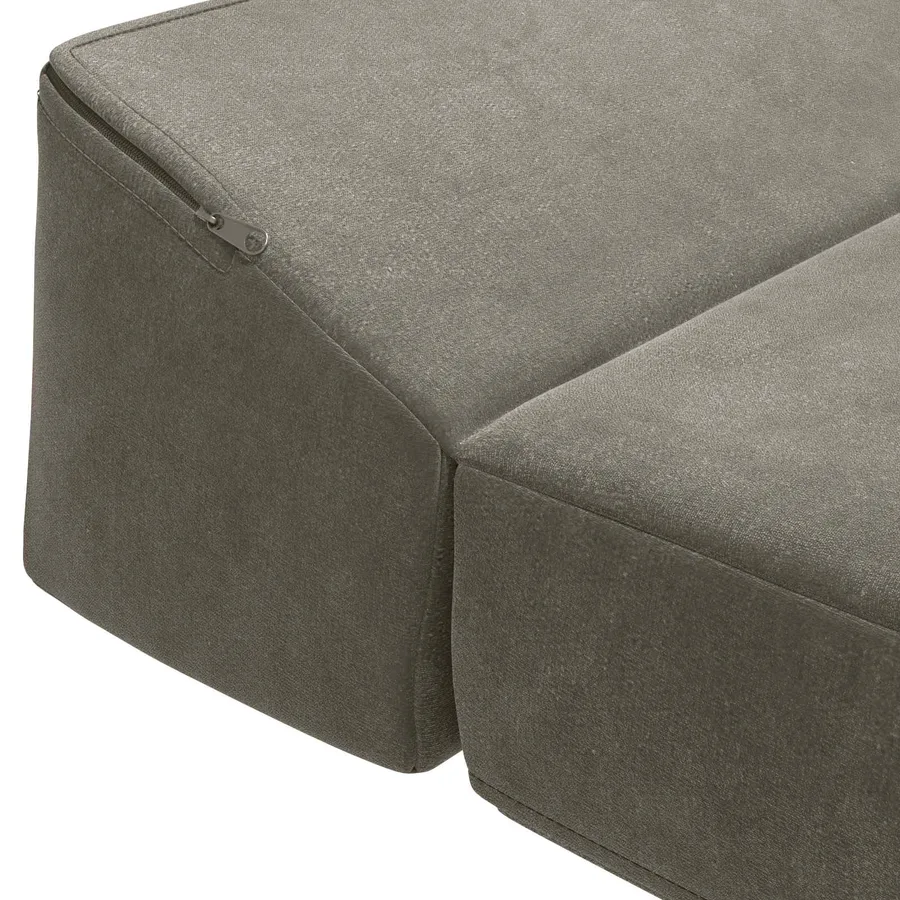 Canapé-lit pliable Gris clair 200 x 70 x 10 cm Velours - 5