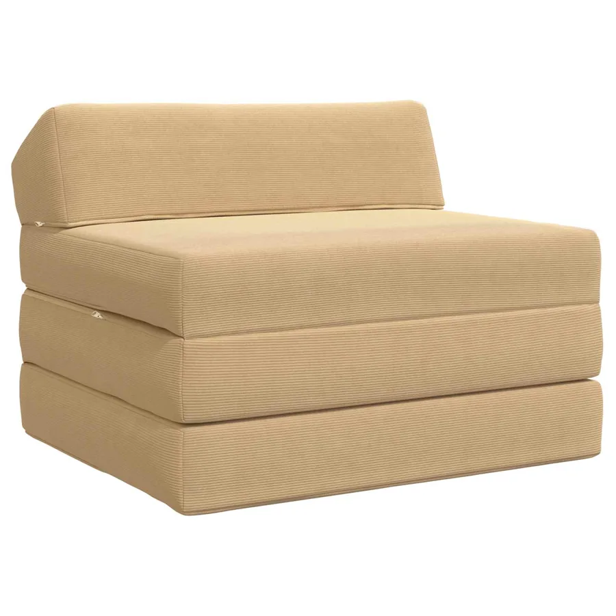 Canapé-lit pliable Gris Vert Clair 200 x 70 x 10 cm