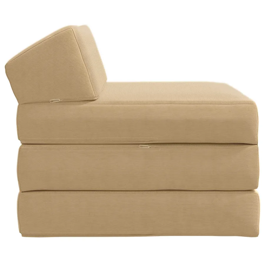 Canapé-lit pliable Gris Vert Clair 200 x 70 x 10 cm - 3