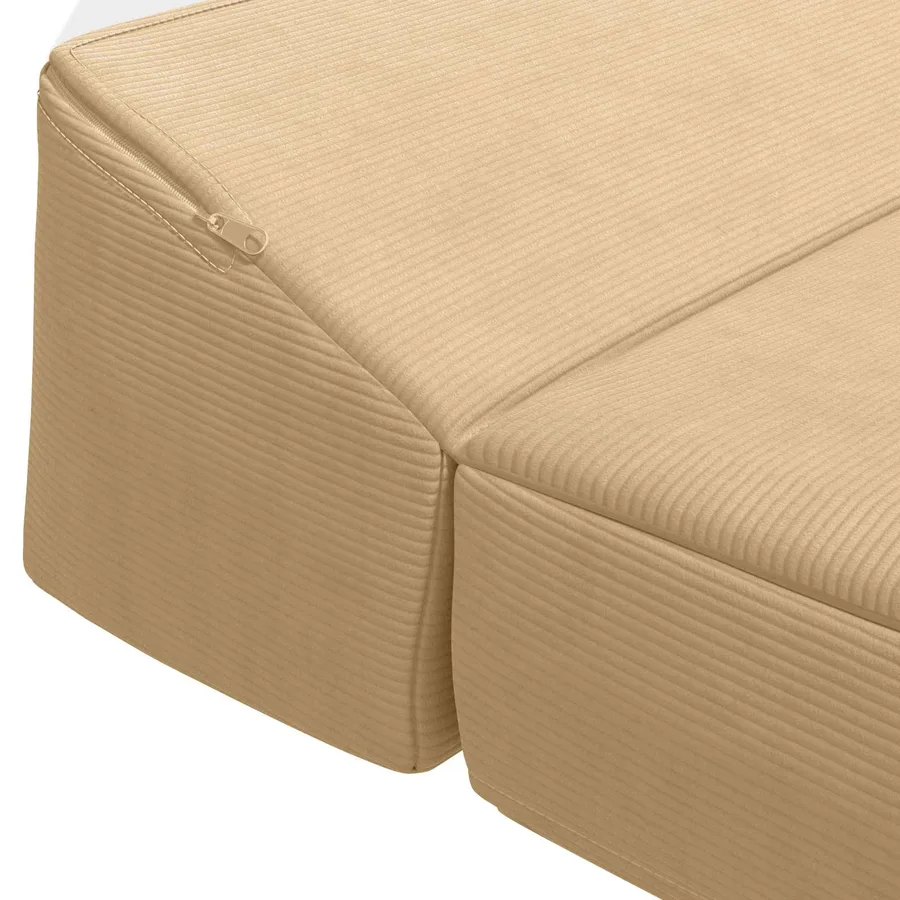 Canapé-lit pliable Gris Vert Clair 200 x 70 x 10 cm - 5