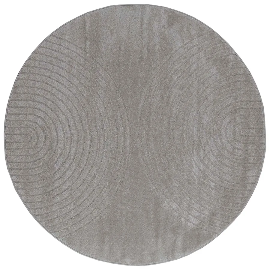 Tapis de surface Rond GALATI Gris Ø 200 CM Polyester - 2