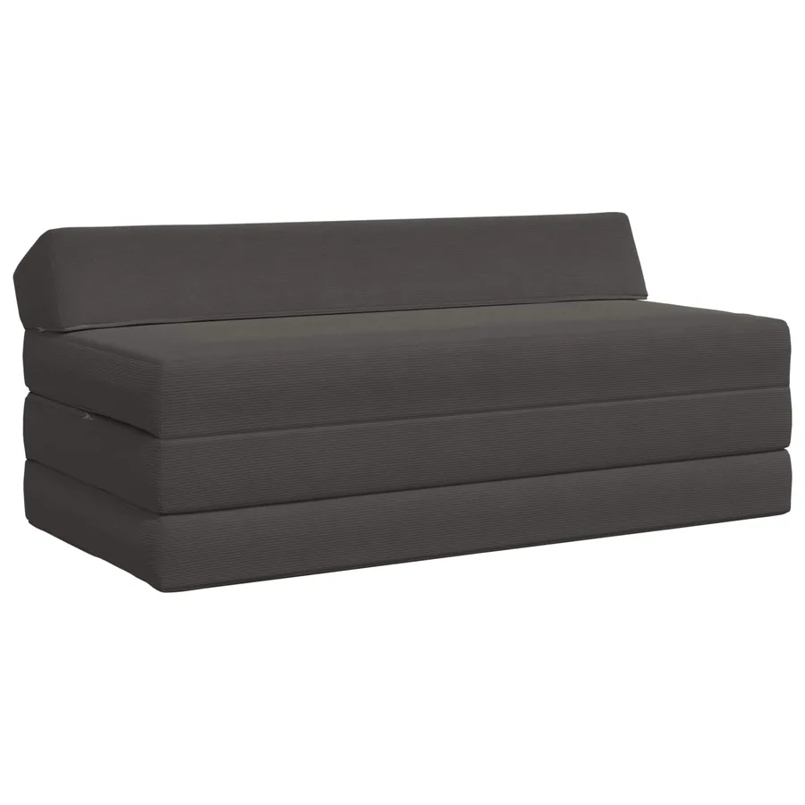 Canapé-lit pliable Gris foncé 120 x 60 x 49 cm Tissu
