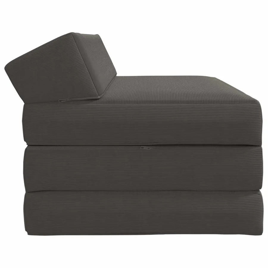 Canapé-lit pliable Gris foncé 120 x 60 x 49 cm Tissu - 3