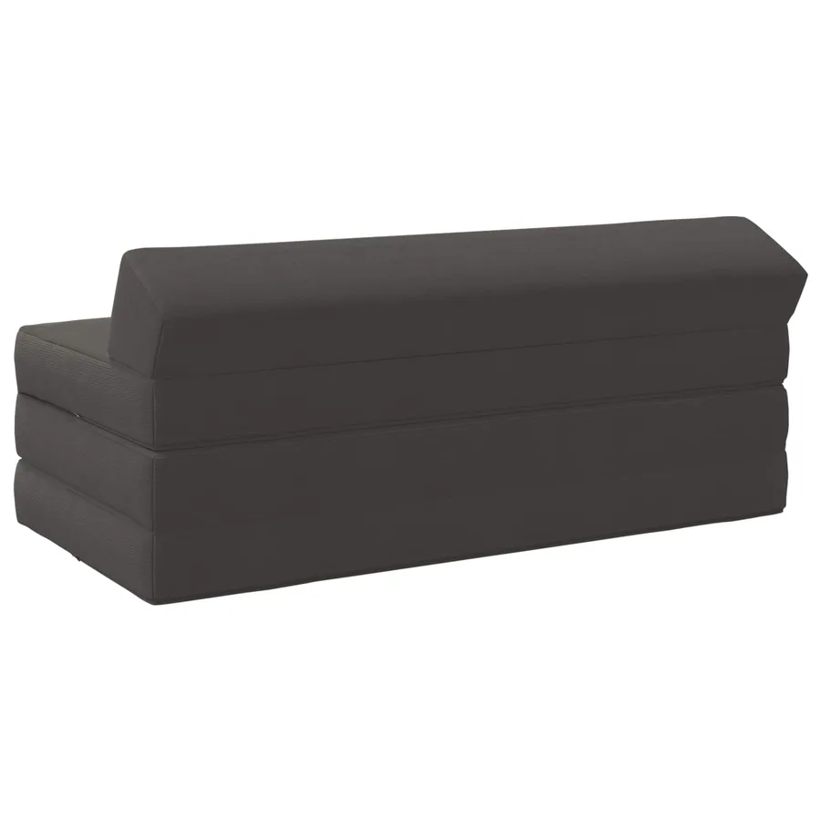 Canapé-lit pliable Gris foncé 120 x 60 x 49 cm Tissu - 4