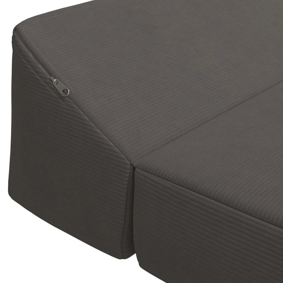 Canapé-lit pliable Gris foncé 120 x 60 x 49 cm Tissu - 5