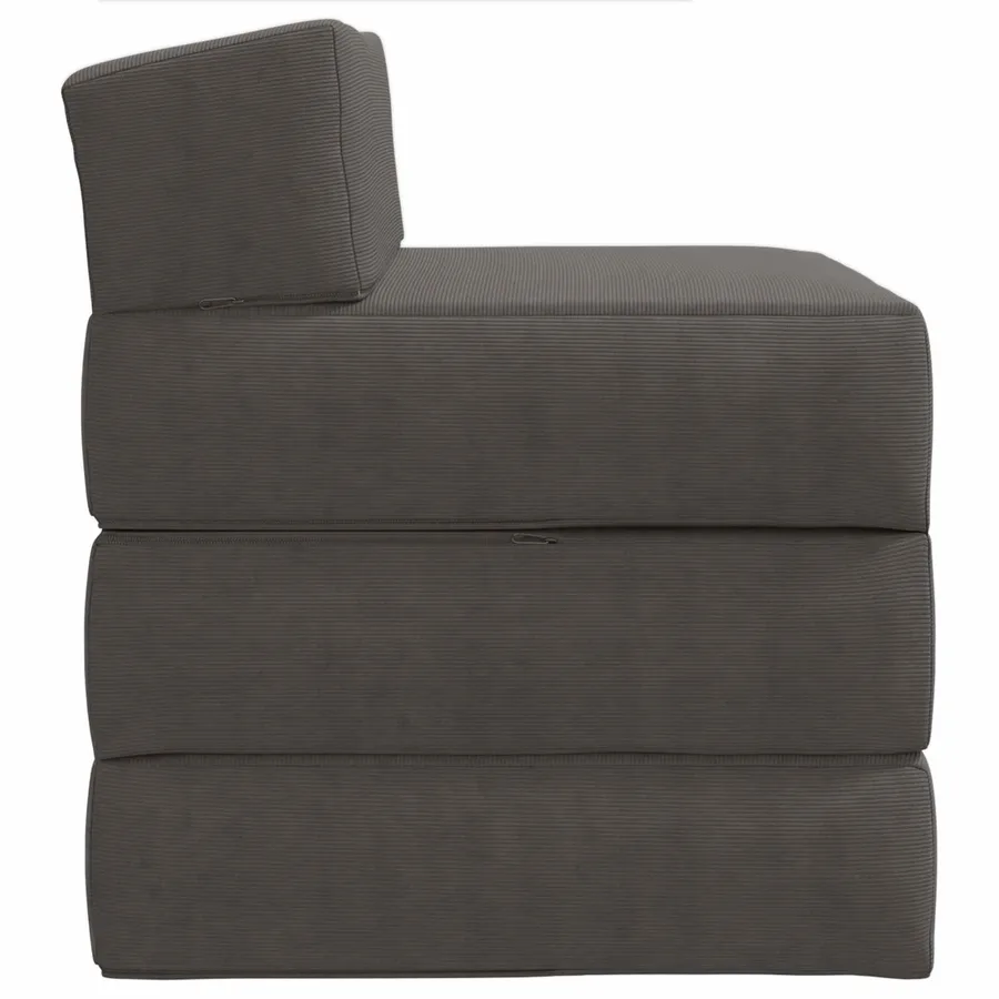 Canapé-lit pliable Gris foncé 200 x 70 x 15 cm - 4