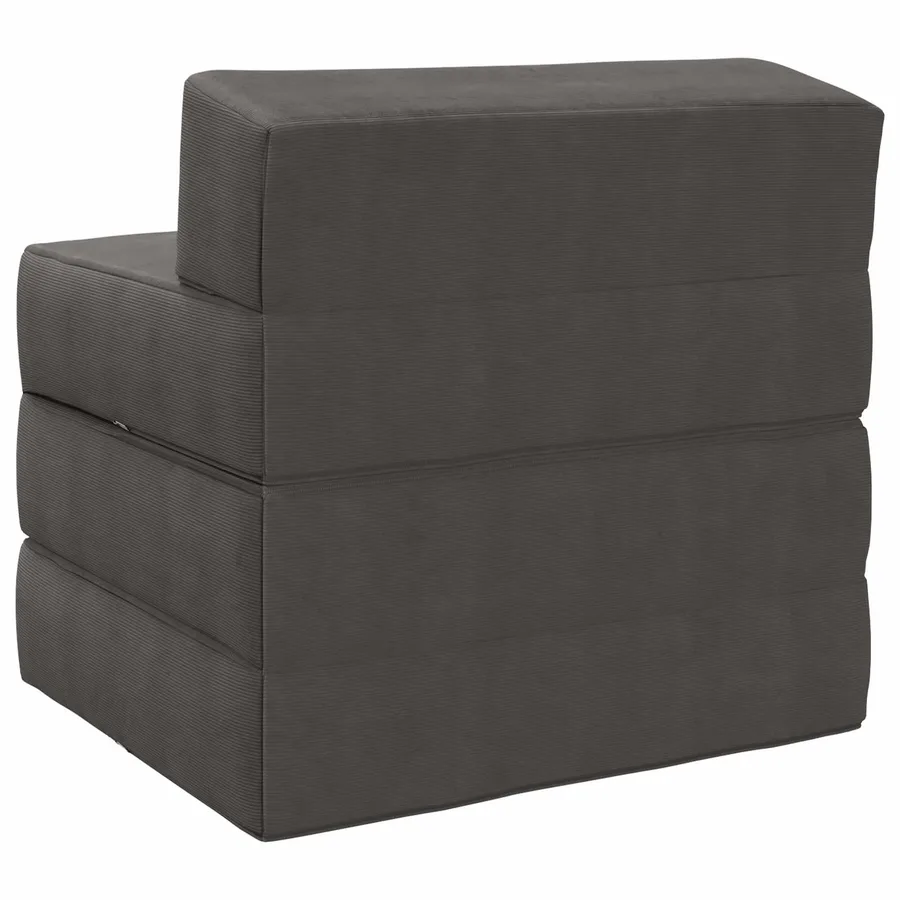 Canapé-lit pliable Gris foncé 200 x 70 x 15 cm - 5
