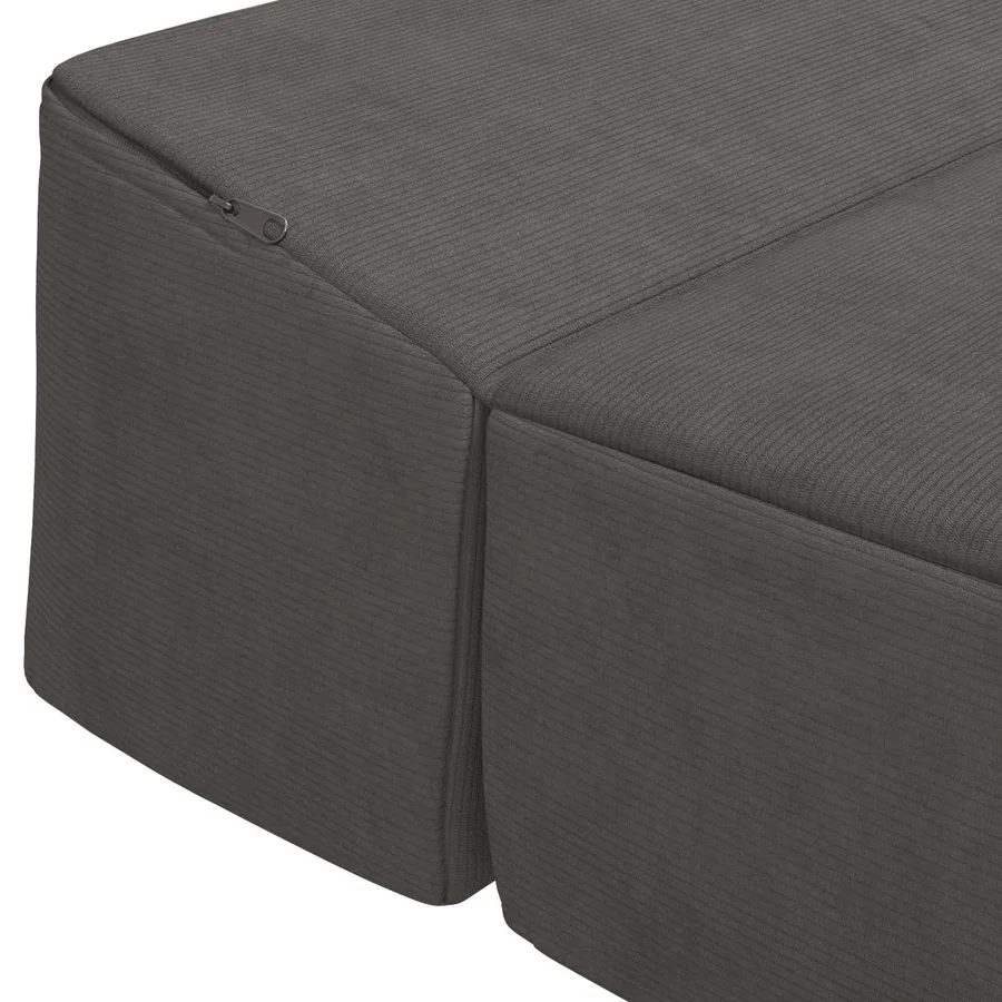 Canapé-lit pliable Gris foncé 200 x 70 x 15 cm - 6