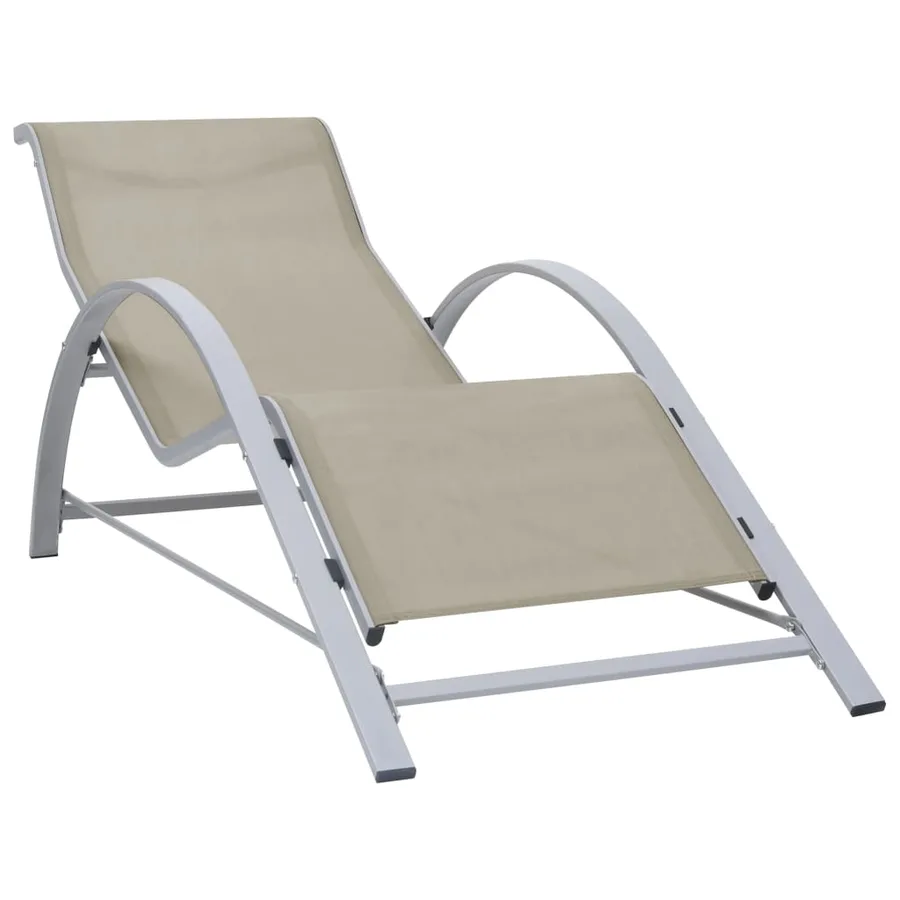 Chaises longues lot de 2 avec table aluminium noir - 16